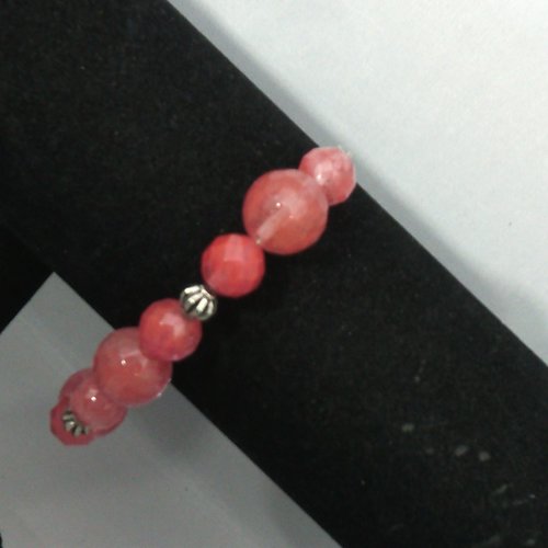 Bracelet quartz fraise à facettes