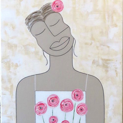 Peinture garance acrylique sur toile