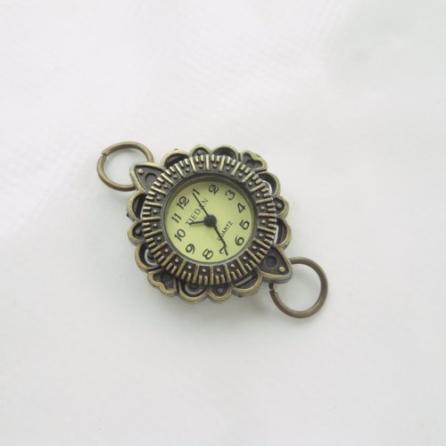 Cadran montre bronze , sans bracelet, créer ses montres, esprit vintage, cadran seul