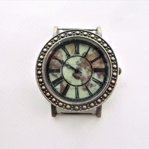 Cadran de montre sans bracelet, faire sa propre montre, matérile horlogerie, map monde, vintage, diy, cadran