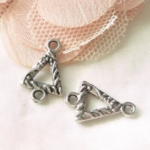 Connecreur bijoux métal argent, x10, perle métal, perle lien, intercalaire pour bijoux, ethnique