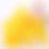 Perle ronde xxl, perle résine transparente, jaune ambré, x10, résine inclusion,