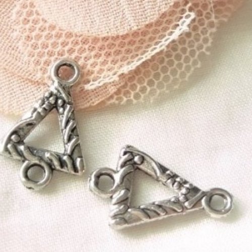 Connecreur bijoux métal argent, x8, perle métal, perle lien, intercalaire pour bijoux, ethnique