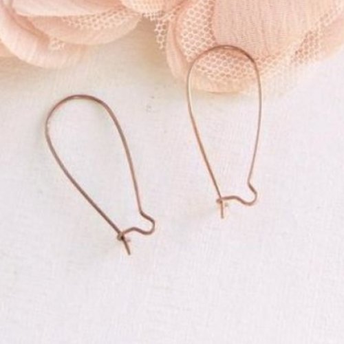 50 crochets oreille cuivre, crochet oreille fil, apprêts en cuivre, sans nickel,, dormeuse
