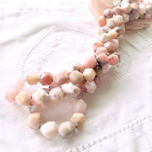 Opale rose du pérou, pierre semi-précieuse, pierre fine,opale,  rose, naturelle