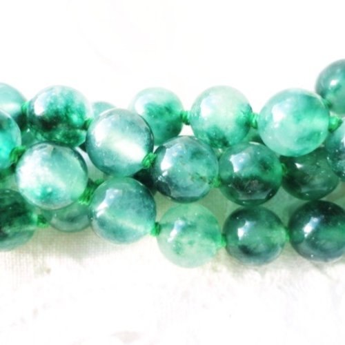Émeraude ronde10 mm, x6, pierre naturelle, pierre fine, précieuse, perles, bijoux, matériel