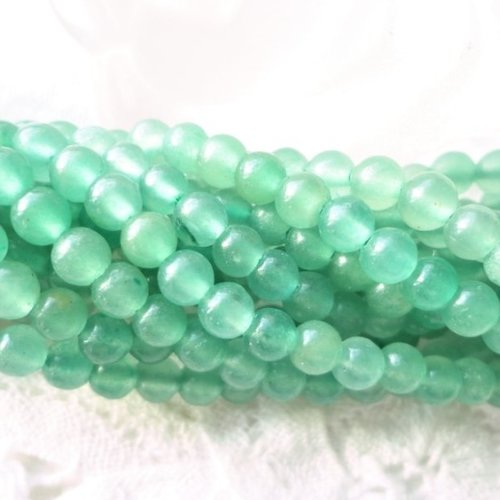 Émeraude naturelle ronde, 4 mm, x 50, pierre bijoux, pierre précieuse, diy, matériel, bijoux