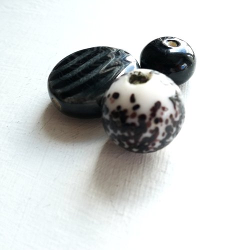 Perle verre , perle céramique, lot déstockage, vintage, hand made