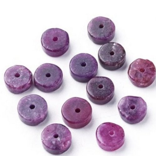 Kunzite naturelle 8mm, perle heishi, pierre rondelle, bijoux, surfer, création,