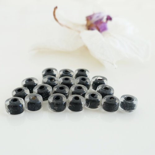 Perle verre tube artisanale, perle cylindre, artisanale, hand-made,  soufflé,  filé