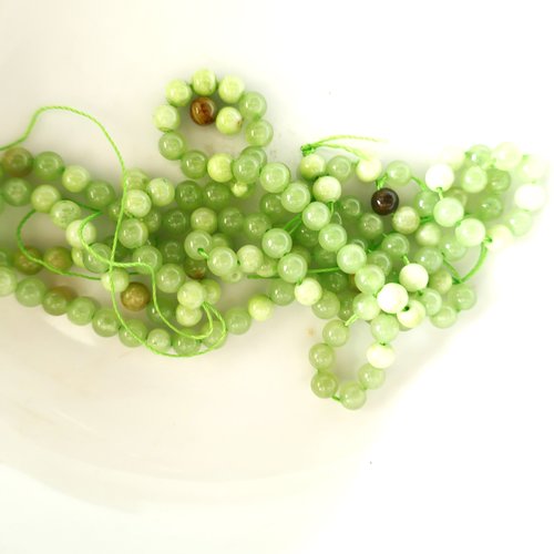 Perle jade vert 4 mm, x10, jade vert, chrysoprase australien ,pierre, naturelle, bijoux, diy