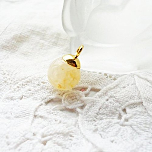 Perle agate ronde,   charm bijoux, pierre bijoux, acier  doré, pendentif, collier, chakra, diy