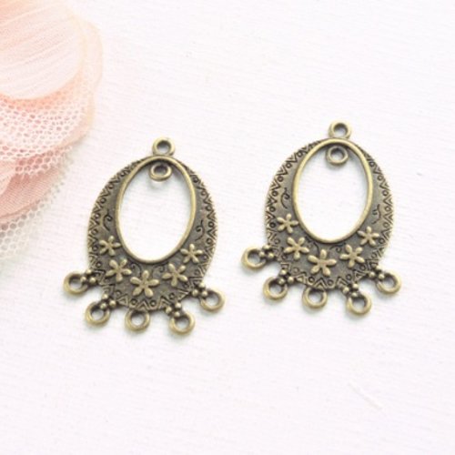 Connecteur bijoux rond, multi rang, connecteur bronze, boucle oreille,  apprêts, bijoux