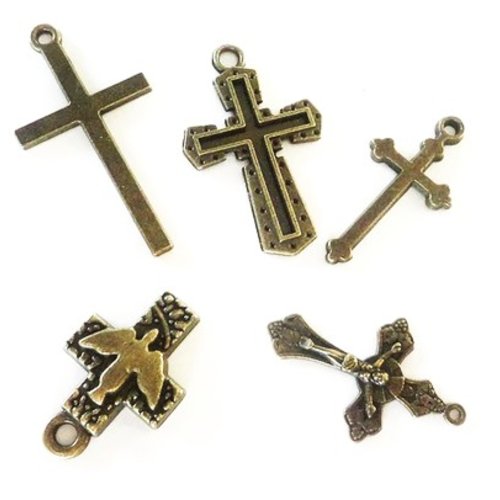 Pendentif croix religieux, bijoux religion, croix jésus, baptême,