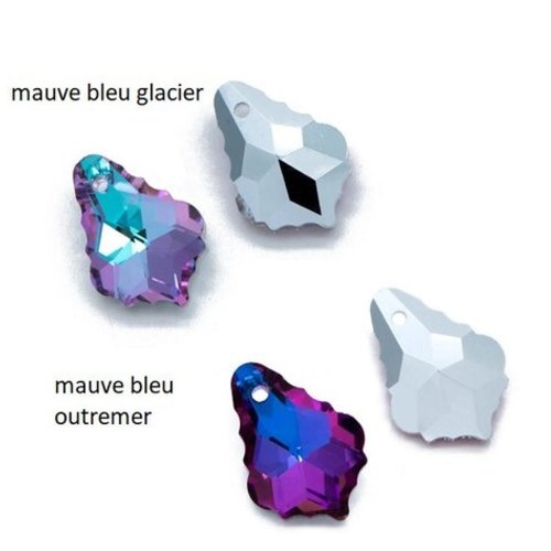 Perle goutte facette, perle mauve, pièce rare, x2, bijoux diy,goutte facette, pampille, lustrerie, bijoux,