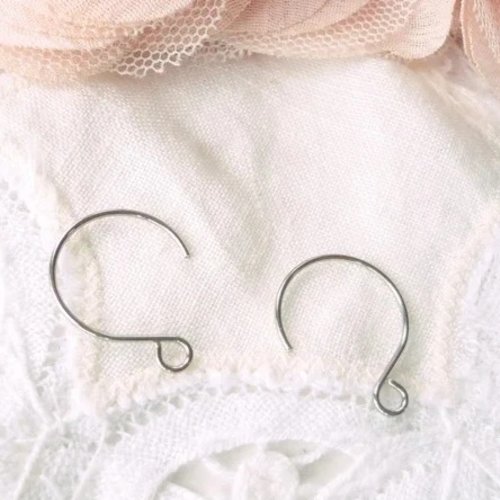 Créole acier argent, crochet oreille, apprêts boucle d'oreille, bijoux, f