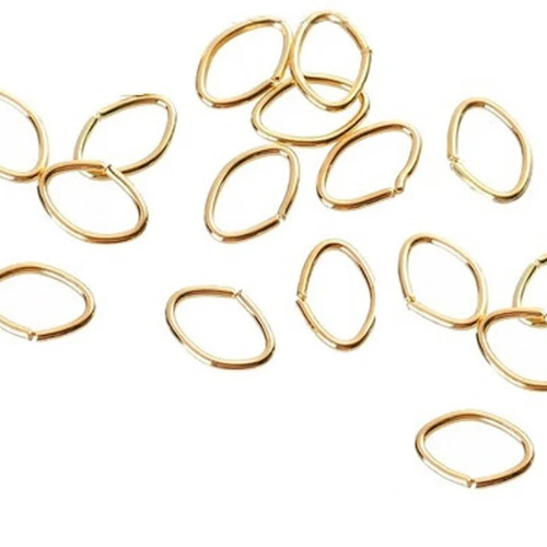 Anneau ouvert ovale, anneau doré, apprêts or, app^rets doré, matériel, bijoux, coleir, bracelet,