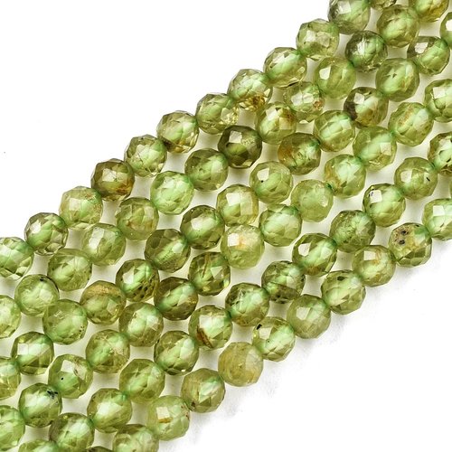 Peridot naturel brin  39 cm, 112 perles, péridot naturel, pierrre verte, semi précieuse verte,