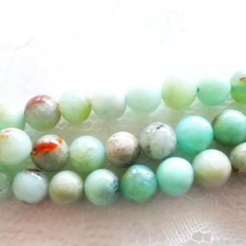 Jade vert australien x 10, rond 6 mm, vert tendre, chrysoprase, pierre  collier, pierre bijoux bracelet, bijoux ethnique diy