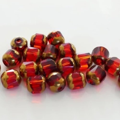 Perle verre de bohème, verre république tchèque, préziosa, x20, perle, baril, facette