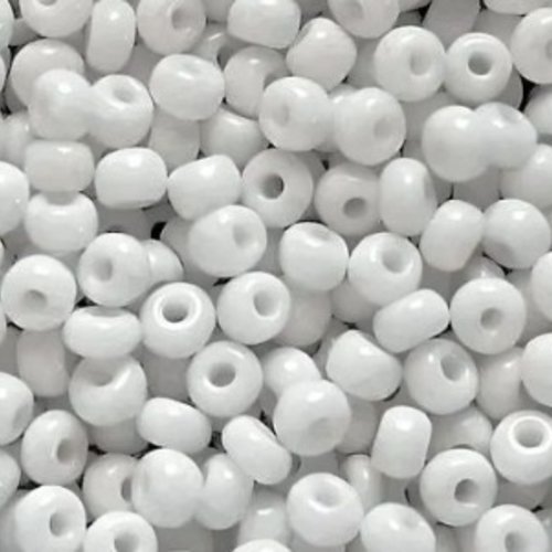 Perle de rocaille verre blanche, perle à broder, broderie de perle, 180 grammes verre blanc