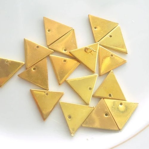 Mini pednetif triangle doré, x 16, bfeloques, charme, triangle