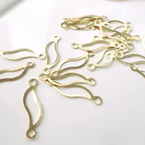 Perle métal lien, perle intercalaire, connecteur doré, breloque doré, apprêts bijoux originaux, x 40