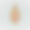 Cabochon ovale verre 13x18mm or rose + pendentif doré avec strass