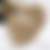 2 grands pompons avec coupelle en corde couleur dore 12 cm
