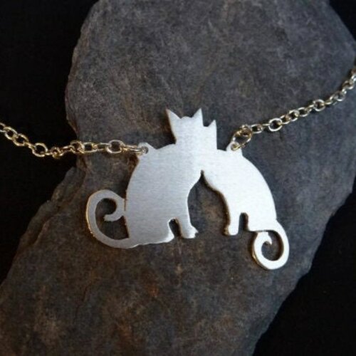 Collier chat amour love