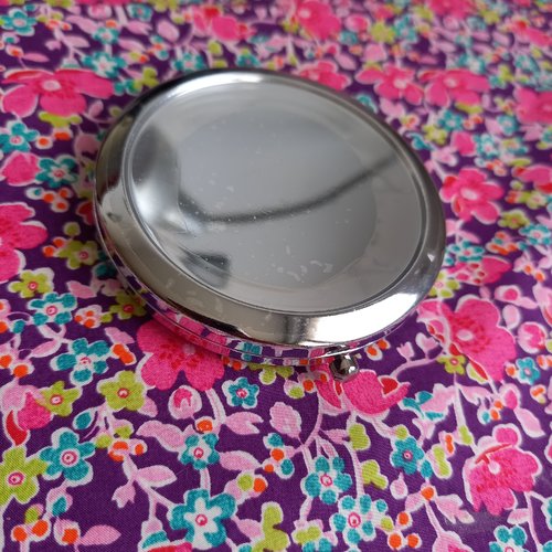 Miroir double argenté de 7cm de diamètre