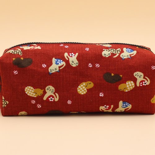 Trousse à motifs de chat