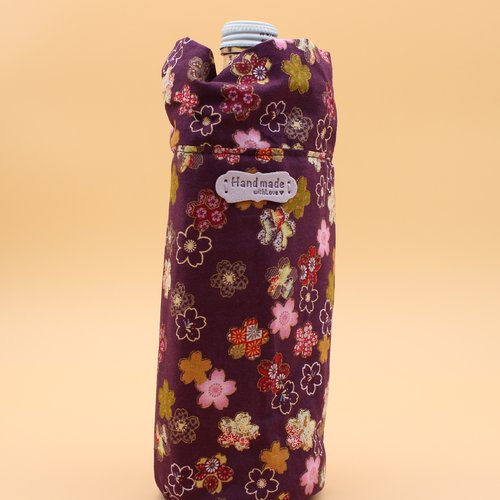 House de transport bouteille violet en tissu