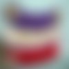 Attache masque extenseur de masque avec boutons violet ou rouge crocheté main