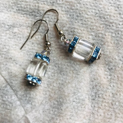 Boucles d'oreilles cristal de swarovski et cristal de bohème