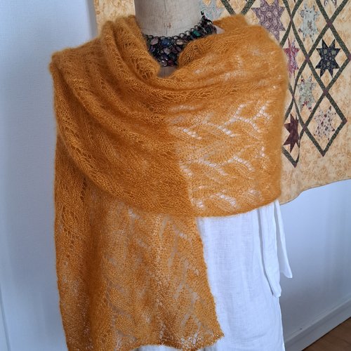 Étole tricot en mohair et soie