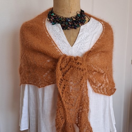 Châle écharpe en mohair et soie