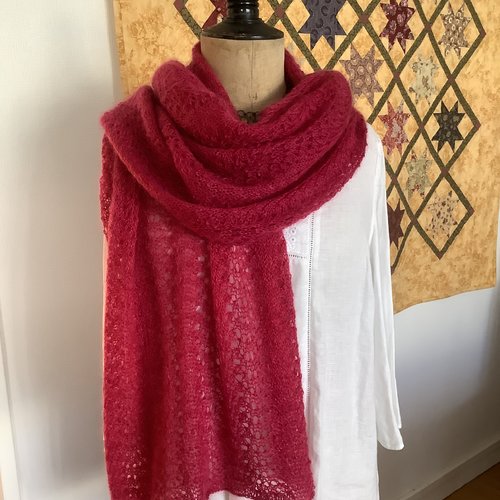 Grande étole en laine et mohair