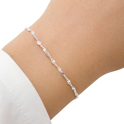Bracelet chaîne soleil en argent 925 – bijou fin minimaliste – cadeau femme