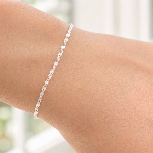Bracelet chaîne soleil en argent 925 – bijou fin minimaliste – cadeau femme