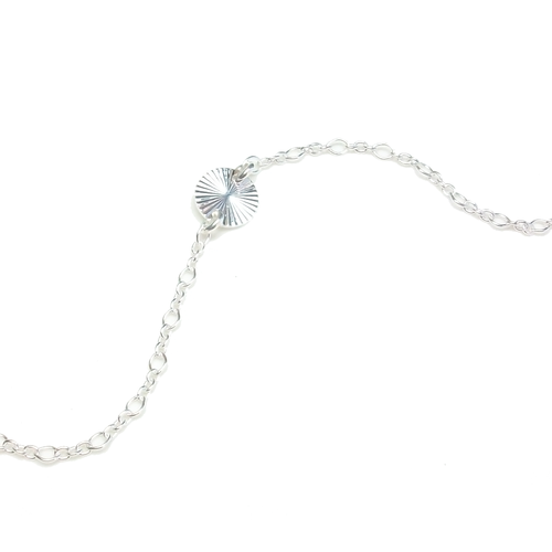 Bracelet soleil - argent 925 - bijou fin avec médaille