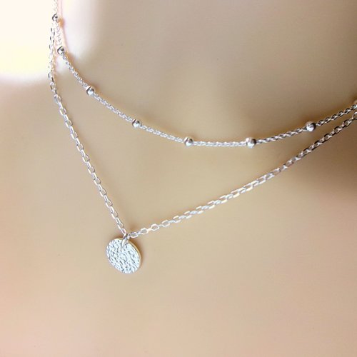 Lot de 2 colliers en argent