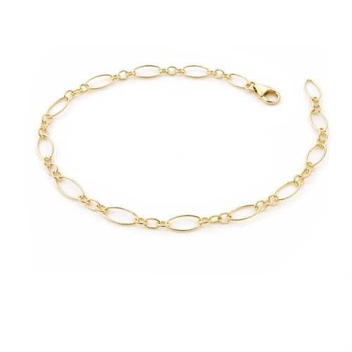 Bracelet or maille alternée femme, gold filled, cadeau bijoux