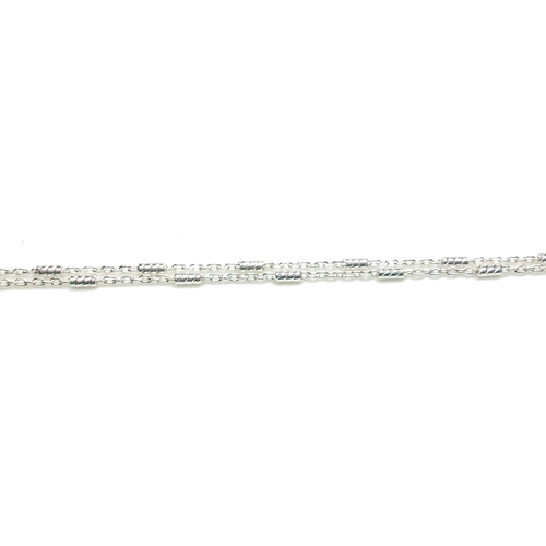 Collier multirang en argent, chaîne torsadée tube, collier double rang femme, cadeau pour elle