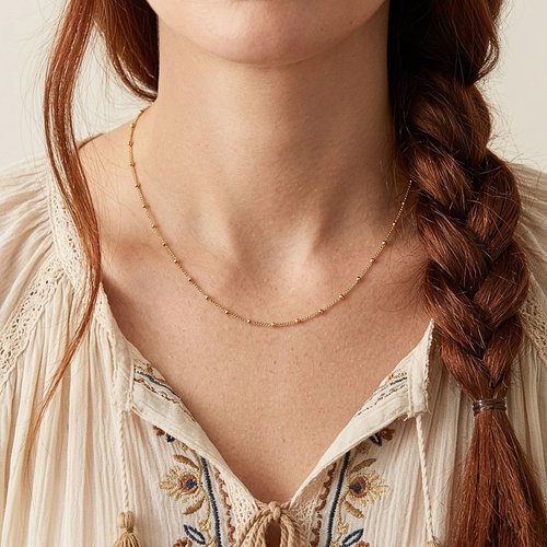 Collier satellite en or gold filled