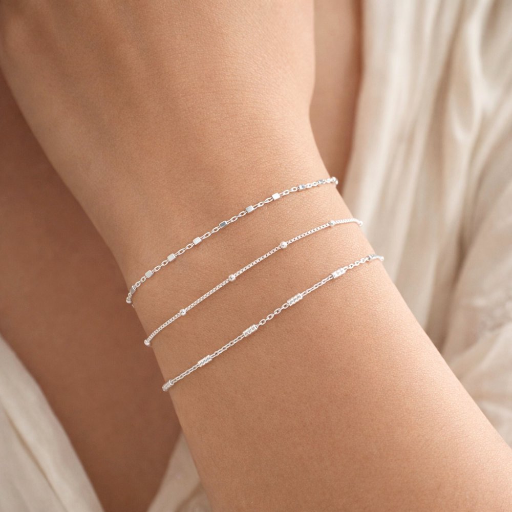 Bracelet Satellite En Nacre Et émail Bleu, Motif Japonisant, Bronze, Longueur 17-18cm