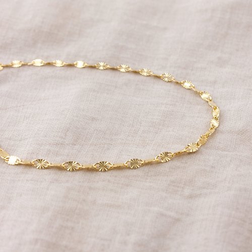 Bracelet chaîne rayon de soleil - or 18 carats sur argent 925 - bijou minimaliste chic - bracelet fin & lumineux - cadeau femme