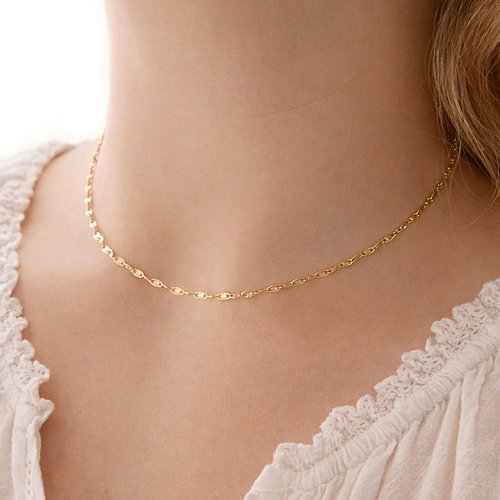 Collier en or 18 carats chaîne soleil – bijou fin et élégant