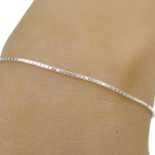 Bracelet fin femme argent, chaîne vénitienne, bijou minimaliste, idée cadeau pour elle