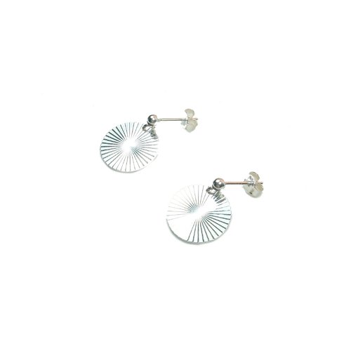 Boucles d’oreilles soleil argent 925 – médailles rondes, bijou lumineux, cadeau femme